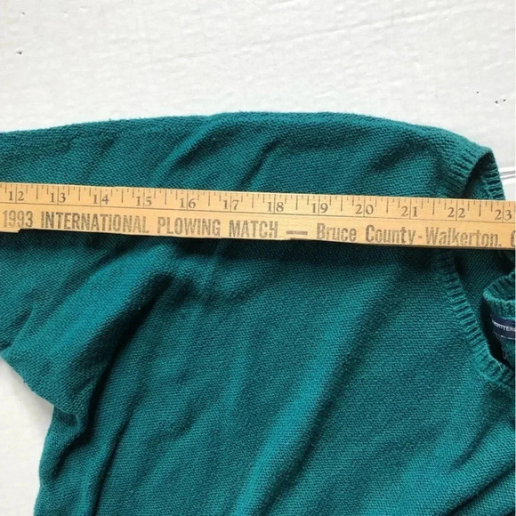 Teal Cotton 3/4 Sleeve  Sweater - Picture 9 of 9